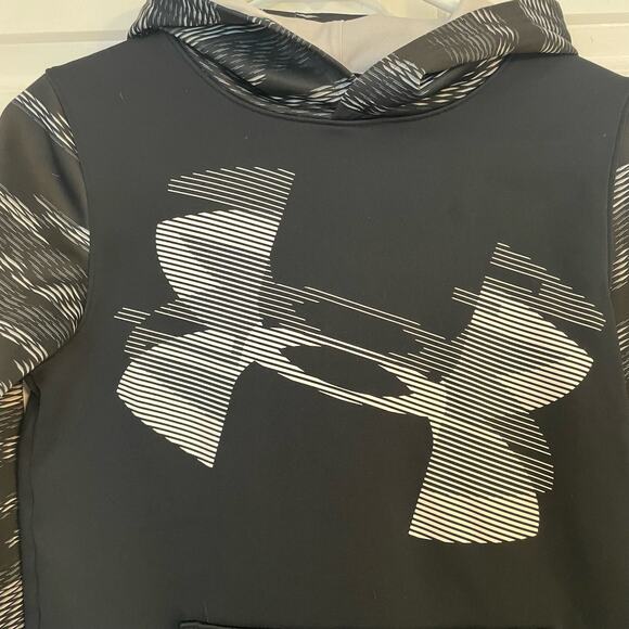 Under Armour Other - Under Armour Cold Gear Black and White Pullover Hooded Sweatshirt